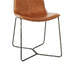 Contemporary Scandinavian Square Leather Carbon Steel Dining Chair Backrest For Dining Room