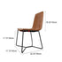 Contemporary Scandinavian Square Leather Carbon Steel Dining Chair Backrest For Dining Room