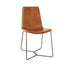 Contemporary Scandinavian Square Leather Carbon Steel Dining Chair Backrest For Dining Room