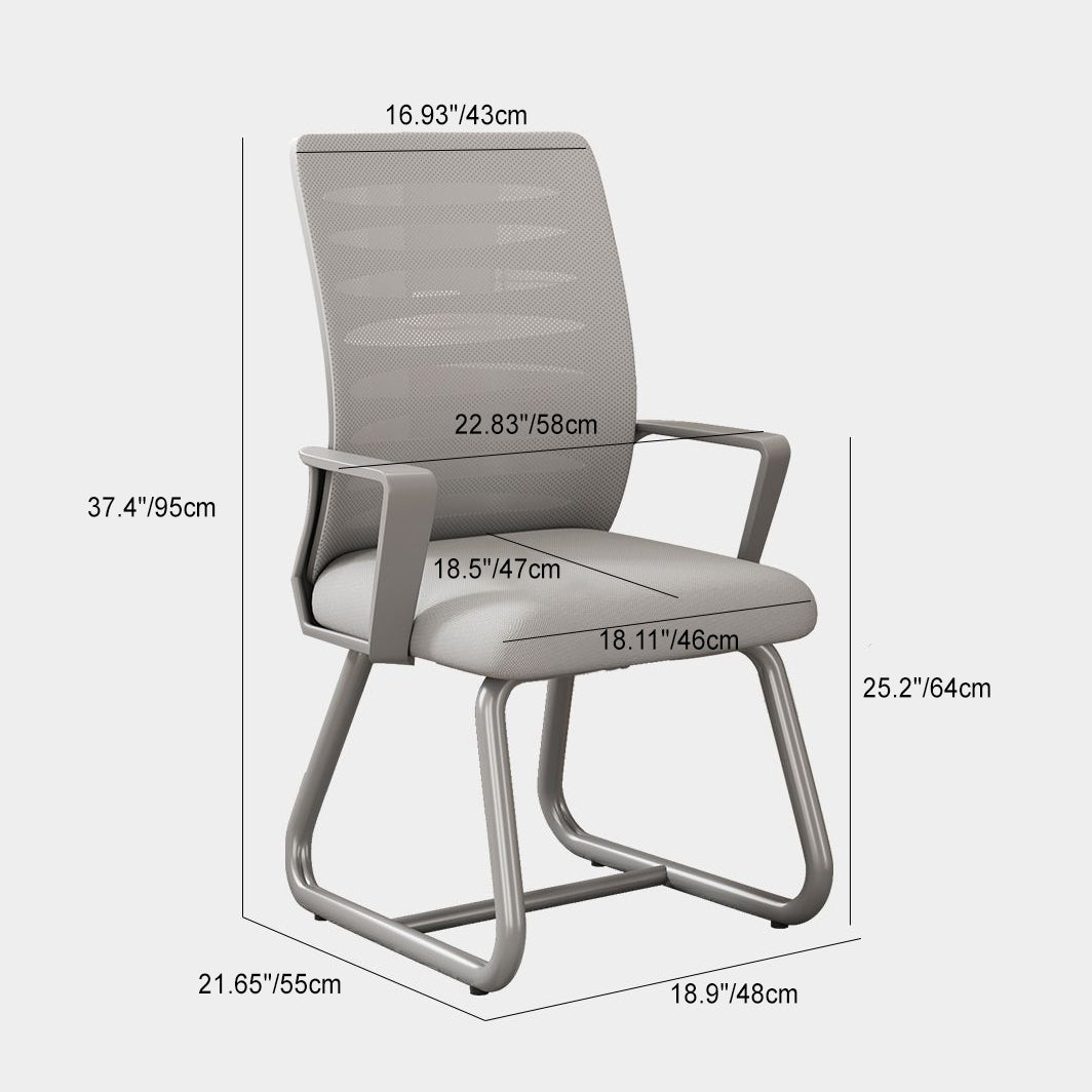 Modern Minimalist Square Plastic Stainless Steel Latex Desk Chair Backrest Armrest For Home Office