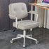 Modern Minimalist Square Leather Stainless Steel Desk Chair Backrest Armrest For Home Office