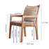 Contemporary Scandinavian Square Solid Wood Cotton Dining Chair Backrest Armrest For Dining Room