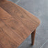 Modern Minimalist Square Bent Upholstered Cushion Walnut Wood Dining Chair Backrest Armless For Dining Room