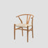 Contemporary Scandinavian Curved Square Y Shape Braided Solid Wood Dining Chair Backrest Arm For Dining Room