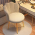 Contemporary Scandinavian Velvet Iron Sponge Latex Round Shell Vanity Stool Backrest For Bedroom