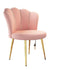 Contemporary Scandinavian Velvet Iron Sponge Latex Round Shell Vanity Stool Backrest For Bedroom