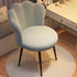 Contemporary Scandinavian Velvet Iron Sponge Latex Round Shell Vanity Stool Backrest For Bedroom