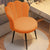 Contemporary Scandinavian Velvet Iron Sponge Latex Round Shell Vanity Stool Backrest For Bedroom