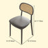 Contemporary Retro Weaving PP Sponge Square Dining Chair Backrest For Dining Room