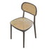 Contemporary Retro Weaving PP Sponge Square Dining Chair Backrest For Dining Room