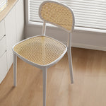 Contemporary Retro Weaving PP Sponge Square Dining Chair Backrest For Dining Room