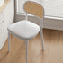 Contemporary Retro Weaving PP Sponge Square Dining Chair Backrest For Dining Room