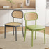 Contemporary Retro Weaving PP Sponge Square Dining Chair Backrest For Dining Room