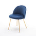 Contemporary Scandinavian Velvet Iron Wood Round Vanity Stool Backrest For Bedroom