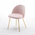 Contemporary Scandinavian Velvet Iron Wood Round Vanity Stool Backrest For Bedroom