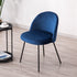 Contemporary Scandinavian Velvet Iron Wood Round Vanity Stool Backrest For Bedroom