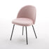 Contemporary Scandinavian Velvet Iron Wood Round Vanity Stool Backrest For Bedroom