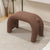 Contemporary Creative Teddy Fleece Sponge Carbon Steel Crooked Cat Vanity Stool For Bedroom