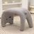 Contemporary Creative Teddy Fleece Sponge Carbon Steel Crooked Cat Vanity Stool For Bedroom