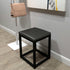 Modern Minimalist Leather Iron Sponge Square Rectangular Vanity Stool Backless For Bedroom