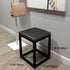 Modern Minimalist Leather Iron Sponge Square Rectangular Vanity Stool Backless For Bedroom