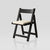 Modern Simplicity Rubber Wood Leather Square Dining Chair Foldable Backrest For Dining Room