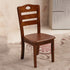 Traditional Chinese Rubber Wood Square Border Dining Chair Backrest For Dining Room