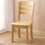 Traditional Chinese Rubber Wood Square Border Dining Chair Backrest For Dining Room