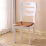 Traditional Chinese Rubber Wood Square Border Dining Chair Backrest For Dining Room