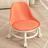 Contemporary Scandinavian Kids Acrylic Leather Sponge Metal Round Low Stool Backrest Movable For Living Room