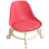 Contemporary Scandinavian Kids Acrylic Leather Sponge Metal Round Low Stool Backrest Movable For Living Room