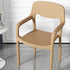 Contemporary Scandinavian PP Square Open-Back Dining Chair Backrest Armrest Stackable For Dining Room