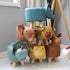 Contemporary Creative Kids Fabric Wood Sponge Animal Elephant Footstool For Entryway