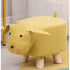 Contemporary Creative Kids Fabric Wood Sponge Animal Elephant Footstool For Entryway