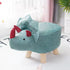 Contemporary Creative Kids Fabric Wood Sponge Animal Elephant Footstool For Entryway