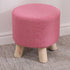 Modern Simplicity Cotton Linen Wood Sponge Round Square Footstool Stackable For Living Room