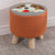 Modern Simplicity Cotton Linen Wood Sponge Round Square Footstool Stackable For Living Room