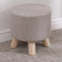 Modern Simplicity Cotton Linen Wood Sponge Round Square Footstool Stackable For Living Room