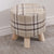 Modern Simplicity Cotton Linen Wood Sponge Round Square Footstool Stackable For Living Room