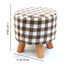 Modern Simplicity Cotton Linen Wood Sponge Round Square Footstool Stackable For Living Room