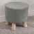 Modern Simplicity Cotton Linen Wood Sponge Round Square Footstool Stackable For Living Room