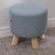 Modern Simplicity Cotton Linen Wood Sponge Round Square Footstool Stackable For Living Room