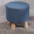 Modern Simplicity Cotton Linen Wood Sponge Round Square Footstool Stackable For Living Room