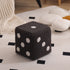 Contemporary Nordic Fabric Teddy Fleece Sponge Wood Dice Square Cubic Footstool Stackable For Living Room