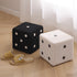 Contemporary Nordic Fabric Teddy Fleece Sponge Wood Dice Square Cubic Footstool Stackable For Living Room