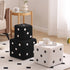 Contemporary Nordic Fabric Teddy Fleece Sponge Wood Dice Square Cubic Footstool Stackable For Living Room