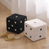 Contemporary Nordic Fabric Teddy Fleece Sponge Wood Dice Square Cubic Footstool Stackable For Living Room