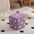 Contemporary Nordic Fabric Teddy Fleece Sponge Wood Dice Square Cubic Footstool Stackable For Living Room