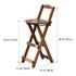 Modern Simplicity Bamboo Round Bar Stool Backrest Footrest Foldable For Kitchen