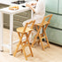 Modern Simplicity Bamboo Round Bar Stool Backrest Footrest Foldable For Kitchen